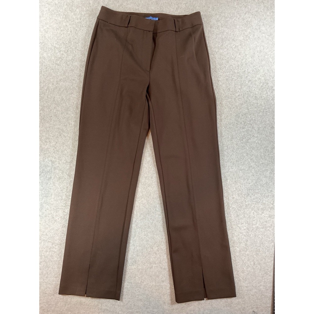 J McLaughlin Pants Womens Size 4 Brown Flat Front Pockets Casual #473